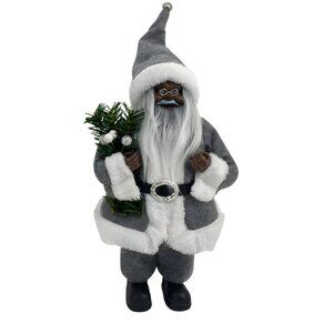 African American Christmas Santa Figurine